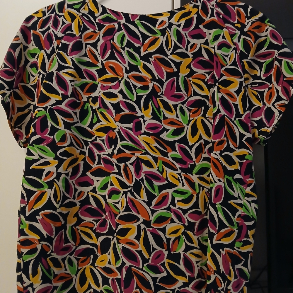 Colorful Leaf Print Women's Top